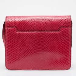 Pre Owned Tom Ford Pink Python Large Natalia Shoulder Bag