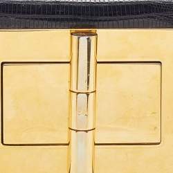 Tom Ford Black Lizard Natalia Chain Shoulder Bag