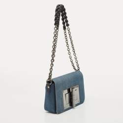 Pre Owned Tom Ford Blue Denim Medium Natalia Shoulder Bag