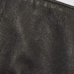 Pre Owned Tom Ford Black Leather Large Fold Over Alix Bag