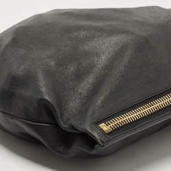 Pre Owned Tom Ford Black Leather Large Fold Over Alix Bag