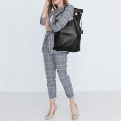 Pre Owned Tom Ford Black Leather Large Fold Over Alix Bag