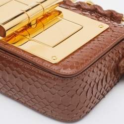 Tom Ford Brown Python Natalia Chain Shoulder Bag