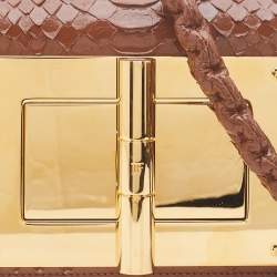Tom Ford Brown Python Natalia Chain Shoulder Bag