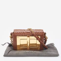 Tom Ford Brown Python Natalia Chain Shoulder Bag