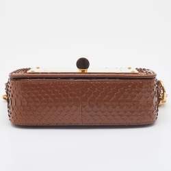 Tom Ford Brown Python Natalia Chain Shoulder Bag