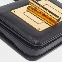 Pre Owned Tom Ford Black Leather Small Natalia Crossbody Bag