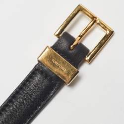 Pre Owned Tom Ford Black Leather Small Natalia Crossbody Bag