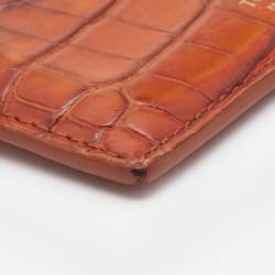 Tom Ford Brown Crocodile Card Holder