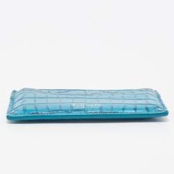 Pre Owned Tom Ford Blue Crocodile Card Holder
