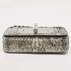 Pre Owned Tom Ford Black/Silver Python Medium Natalia Shoulder Bag