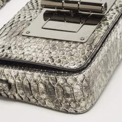 Pre Owned Tom Ford Black/Silver Python Medium Natalia Shoulder Bag