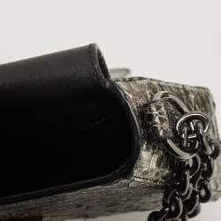 Pre Owned Tom Ford Black/Silver Python Medium Natalia Shoulder Bag