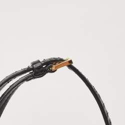 Pre Owned Tom Ford Black Python Small Leonica Padlock Shoulder Bag