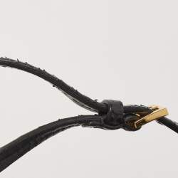 Pre Owned Tom Ford Black Python Small Leonica Padlock Shoulder Bag