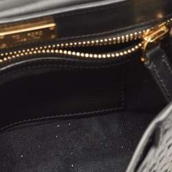 Pre Owned Tom Ford Black Python Small Leonica Padlock Shoulder Bag