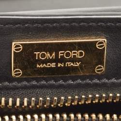 Pre Owned Tom Ford Black Python Small Leonica Padlock Shoulder Bag