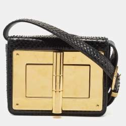 Tom Ford Black Python Mini Natalia Crossbody Bag