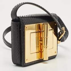 Tom Ford Black Python Mini Natalia Crossbody Bag