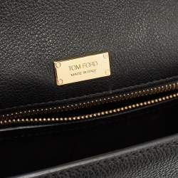 Pre Owned Tom Ford Black Leather Tara Chain Shoulder Bag