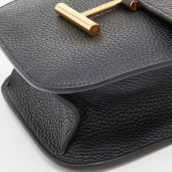 Pre Owned Tom Ford Black Leather Mini Tara Crossbody Bag