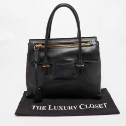 Pre Owned Tom Ford Black Leather Icon TF Tote