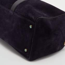 Pre Owned Tom Ford Purple Suede and Leather Weekender Bag