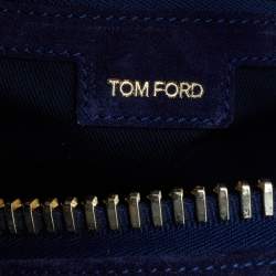 Pre Owned Tom Ford Purple Suede and Leather Weekender Bag