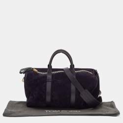 Pre Owned Tom Ford Purple Suede and Leather Weekender Bag