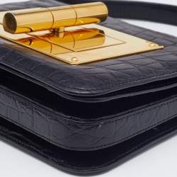 Pre Owned Tom Ford Black Alligator Small Natalia Crossbody Bag