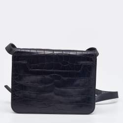Pre Owned Tom Ford Black Alligator Small Natalia Crossbody Bag