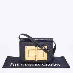 Pre Owned Tom Ford Black Alligator Small Natalia Crossbody Bag