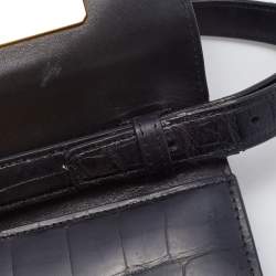 Pre Owned Tom Ford Black Alligator Small Natalia Crossbody Bag