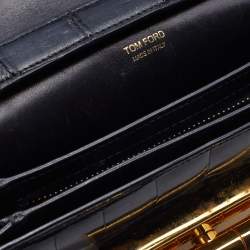 Pre Owned Tom Ford Black Alligator Small Natalia Crossbody Bag