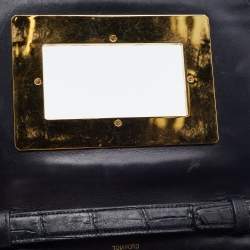 Pre Owned Tom Ford Black Alligator Small Natalia Crossbody Bag