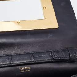 Pre Owned Tom Ford Black Alligator Small Natalia Crossbody Bag