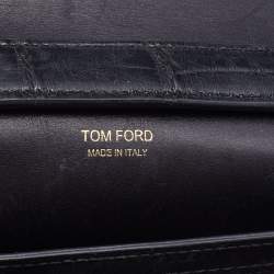 Pre Owned Tom Ford Black Alligator Small Natalia Crossbody Bag