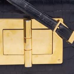 Pre Owned Tom Ford Black Alligator Small Natalia Crossbody Bag