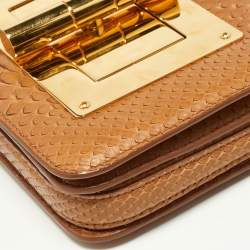 Pre Owned Tom Ford Tan Python Small Natalia Crossbody Bag