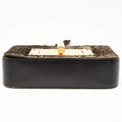 Pre Owned Tom Ford Gold Python and Leather Medium Natalia Chain Shoulder Bag