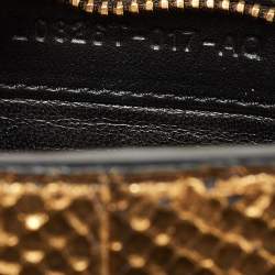 Pre Owned Tom Ford Gold Python and Leather Medium Natalia Chain Shoulder Bag