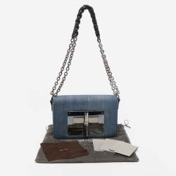 Pre Owned Tom Ford Blue Denim Medium Natalia Shoulder Bag