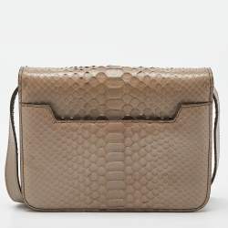 Pre Owned Tom Ford Beige Python Small Natalia Crossbody Bag