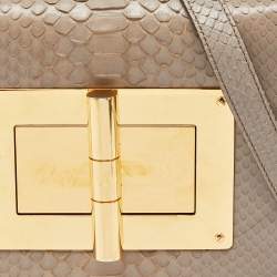 Pre Owned Tom Ford Beige Python Small Natalia Crossbody Bag