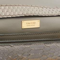 Pre Owned Tom Ford Beige Python Small Natalia Crossbody Bag