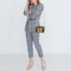 Tom Ford Grey/Gold Shimmer Python Mini Natalia Shoulder Bag