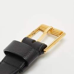 Pre Owned Tom Ford Black Leather Zip Around Shoulder Bag