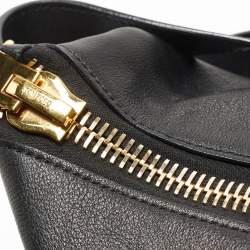 Pre Owned Tom Ford Black Leather Zip Around Shoulder Bag
