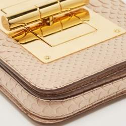 Pre Owned Tom Ford Beige Python Medium Natalia Crossbody Bag