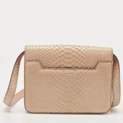 Pre Owned Tom Ford Beige Python Medium Natalia Crossbody Bag